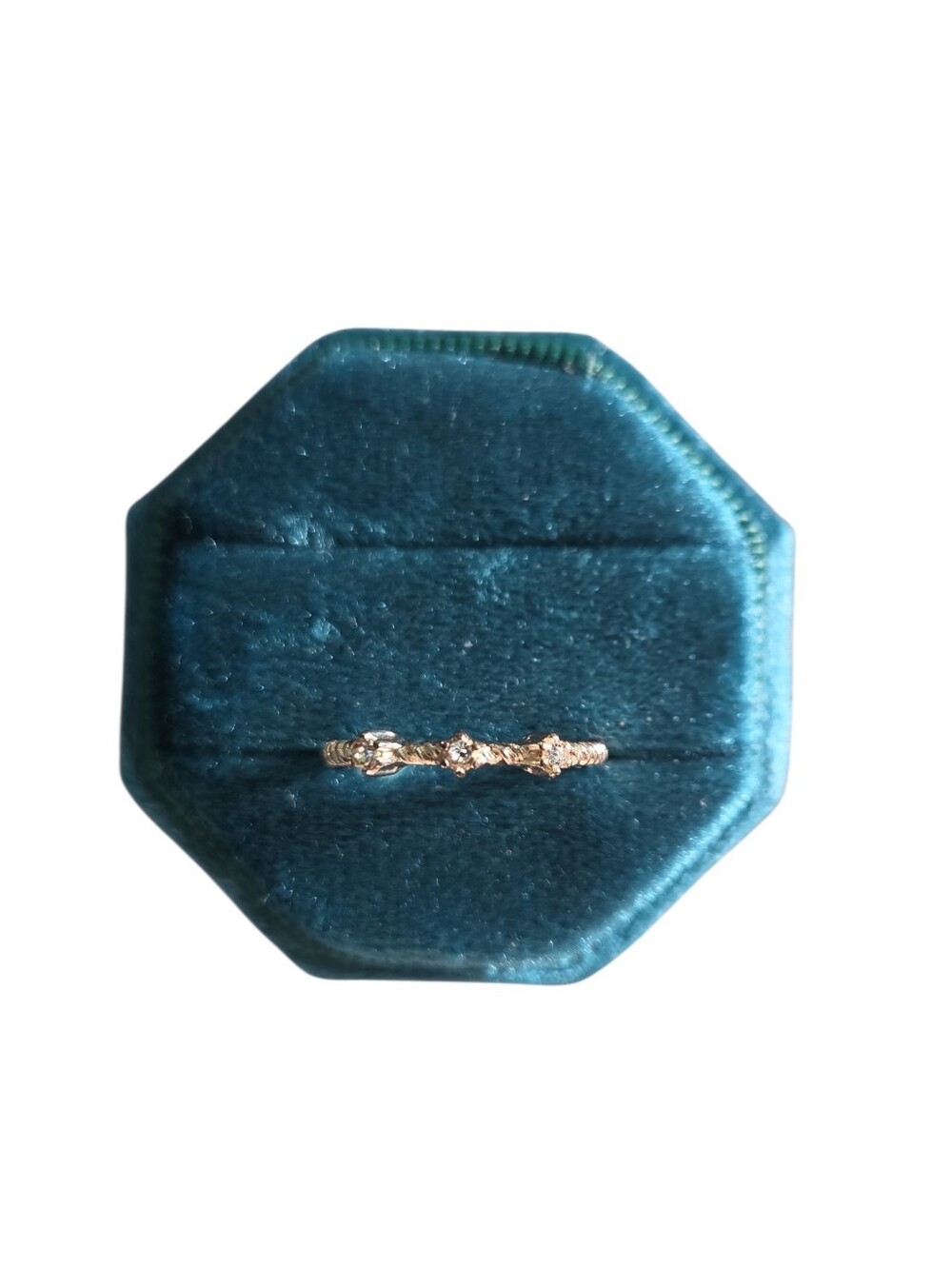 Size 5 Delicate Gold Diamond Accent Stackable Ring